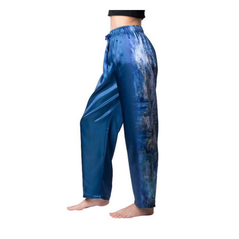 GALLERIA WOMEN'S PAJAMA PANTS, MONET WATERLILIES REFLECTION